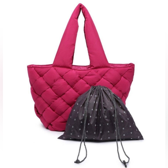 Intuition East West Tote by Sol and Selene Magenta woven - Picture 2 of 5